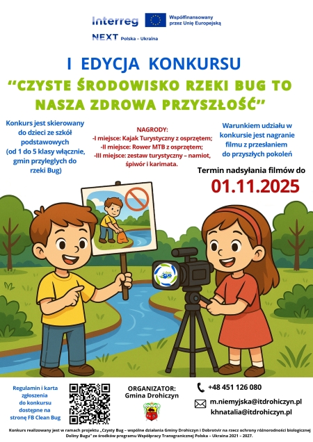 I edycja konkursu ''Czyste środowisko rzeki Bug to nasza zdrowa przyszłość''
